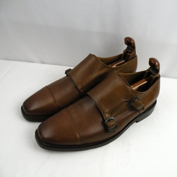 Thursday Boot Company Saints Dark Brown Leather Double Monk Strap Oxfords 9.5